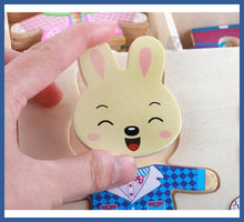 Carregar imagem no visualizador da galeria, Caixa Emoções Família Coelho - Kit De Madeira Interativo