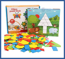 Carregar imagem no visualizador da galeria, Tangram Big Kit Educativo Com 250 Peças Em Madeira
