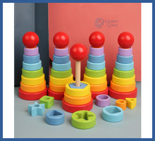 Carregar imagem no visualizador da galeria, Brinquedos De Bebê Educativos Montessori - torre e