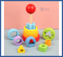 Carregar imagem no visualizador da galeria, Brinquedos De Bebê Educativos Montessori - torre e