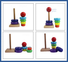 Carregar imagem no visualizador da galeria, Brinquedos De Bebê Educativos Montessori - torre e