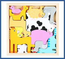 Carregar imagem no visualizador da galeria, Jogo Cognitivo 3 Em 1- Montessori - Animais da Fazenda