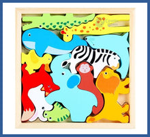 Carregar imagem no visualizador da galeria, Jogo Cognitivo 3 Em 1- Montessori - Animais - Jogo