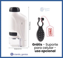 Carregar imagem no visualizador da galeria, Meu Primeiro Microscópio -grátis Suporte De Celular!