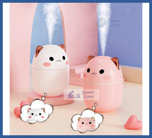 Carregar imagem no visualizador da galeria, Nano Umidificador Ultrassônico Kawaii Névoa e Luz