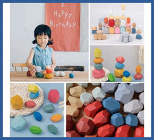 Carregar imagem no visualizador da galeria, Pedras De Madeira Montessori - Equilíbrio e Criatividade