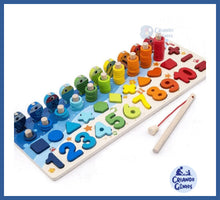 Carregar imagem no visualizador da galeria, Placa Montessori 5 Em 1 - Ábaco Montessori Completo Ábaco