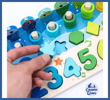 Carregar imagem no visualizador da galeria, Placa Montessori 5 Em 1 - Ábaco Montessori Completo Ábaco