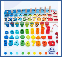 Carregar imagem no visualizador da galeria, Placa Montessori 5 Em 1 - Ábaco Montessori Completo Ábaco