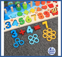 Carregar imagem no visualizador da galeria, Placa Montessori 5 Em 1 - Ábaco Montessori Completo Ábaco