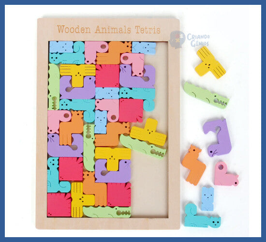 Tetris Animal - Quebra-cabeças Educativo - tetris animal