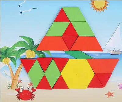Tangram Big Kit Educativo Com 250 Peças Em Madeira