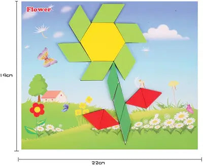 Tangram Big Kit Educativo Com 250 Peças Em Madeira