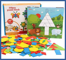 Carregar imagem no visualizador da galeria, Tangram Big Kit Educativo Com 250 Peças Em Madeira
