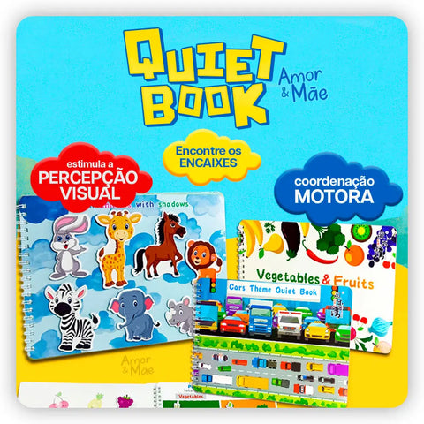 Livro Quiet Book Educativo com Velcro