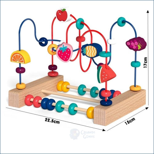 Ábaco de Madeira Educativo Infantil Montessori Matemática -