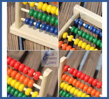 Carregar imagem no visualizador da galeria, ábaco Madeira 1 Ano Ou + Com 15cm 50 Argolas - abaco 15 cm
