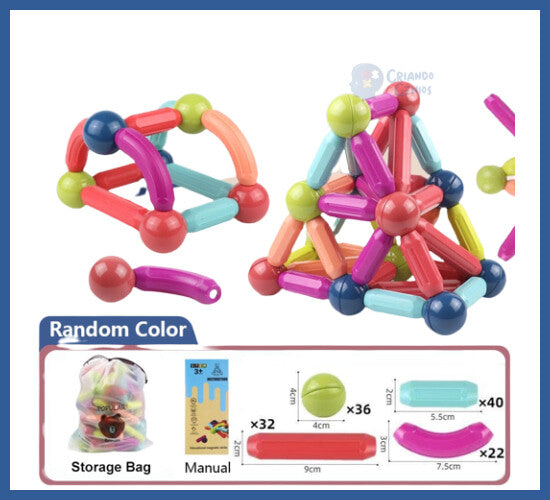 Blocos De Brinquedo Magnéticos - Bolas Magnéticas
