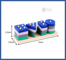 Carregar imagem no visualizador da galeria, Blocos De Encaixe Cognitivo - 100% Madeira - bloco de
