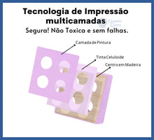 Carregar imagem no visualizador da galeria, Blocos De Encaixe Cognitivo - 100% Madeira - bloco de
