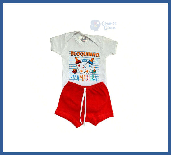 Body Bebe Bloquinho De Carnaval + Shorts - Mesversario