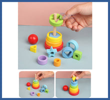 Carregar imagem no visualizador da galeria, Brinquedos De Bebê Educativos Montessori - torre e

