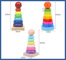 Carregar imagem no visualizador da galeria, Brinquedos De Bebê Educativos Montessori - torre e
