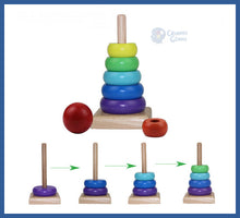 Carregar imagem no visualizador da galeria, Brinquedos De Bebê Educativos Montessori - torre e
