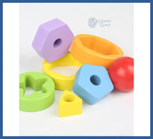 Carregar imagem no visualizador da galeria, Brinquedos De Bebê Educativos Montessori - torre e
