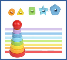 Carregar imagem no visualizador da galeria, Brinquedos De Bebê Educativos Montessori - torre e
