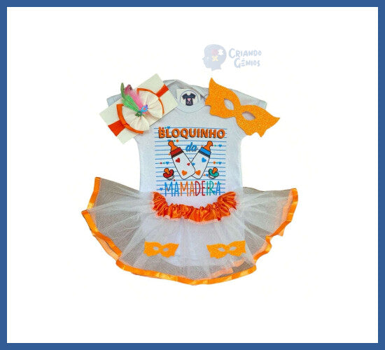 Carnaval Baby: Body Festa + Acessórios - 0-3M - Fantasias