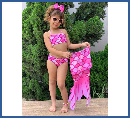 Conjunto 3 Peças Biquini Infantil Tendencia 2023 Fadinha