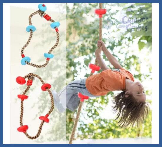Corda De Escalada Infantil - Colorida Jogos Ao Ar Livre