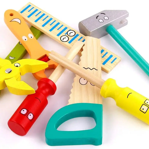 Maleta de ferramentas infantil em madeira