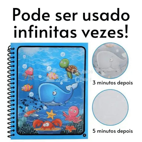 Caderno De Desenho Mágico - Desenho Com água