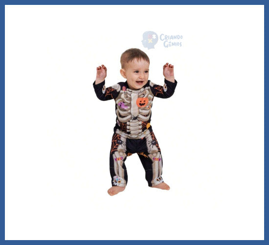 Esqueleto Colorido Infantil Luxo - TAM P _0 - 3 meses