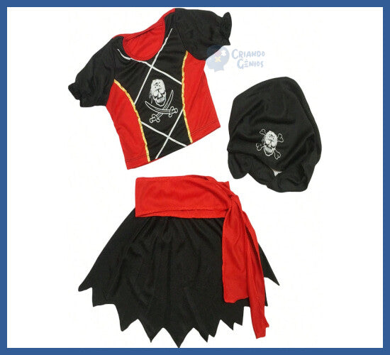 Fantasia Pirata Roupa De Pirata Infantil Menina Carnaval