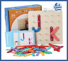 Carregar imagem no visualizador da galeria, Jogo 3d Montessori De Madeira - Letras e Números
