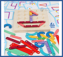 Carregar imagem no visualizador da galeria, Jogo 3d Montessori De Madeira - Letras e Números
