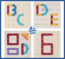 Carregar imagem no visualizador da galeria, Jogo 3d Montessori De Madeira - Letras e Números
