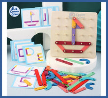 Carregar imagem no visualizador da galeria, Jogo 3d Montessori De Madeira - Letras e Números
