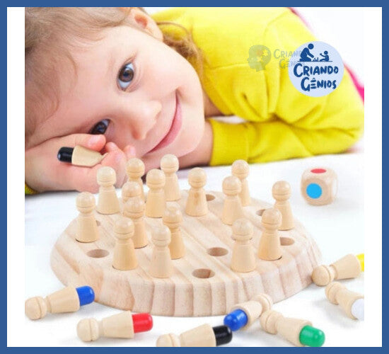 Jogo Da Memória Xadrez Montessori - Brinquedos educativos