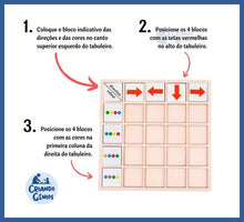 Carregar imagem no visualizador da galeria, Jogo Montessori - Reconhecimento Cores e Direções - jogo
