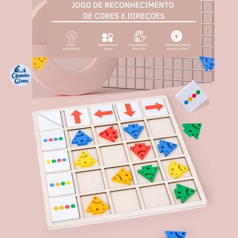 Jogo Montessori - Reconhecimento Cores e Direções