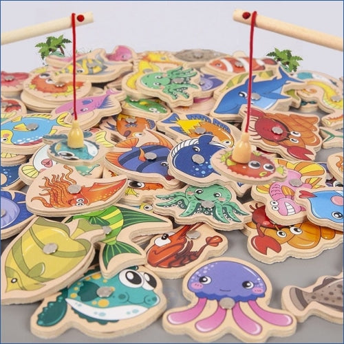 Kit Pesca magnética (33 peças) - Brinquedo Educativo