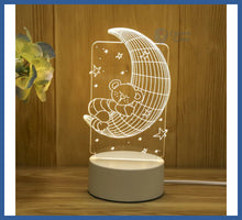 Carregar imagem no visualizador da galeria, Luminária 3d Infantil - Decoração e Luz Noturna - Urso
