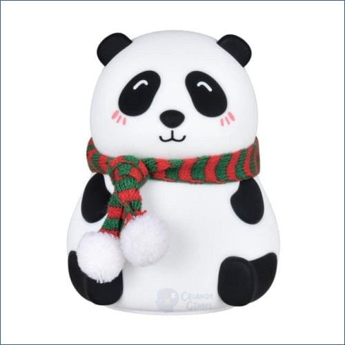 Luminária De Panda Com Led USB Silicone - Branco - Luminária