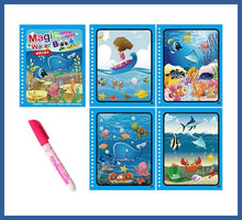Carregar imagem no visualizador da galeria, Caderno De Desenho Mágico - Desenho Com água - Oceano
