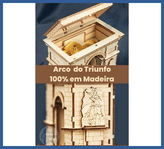 Miniatura Arco Do Triunfo Diy 3d - 100% Madeira - arco do