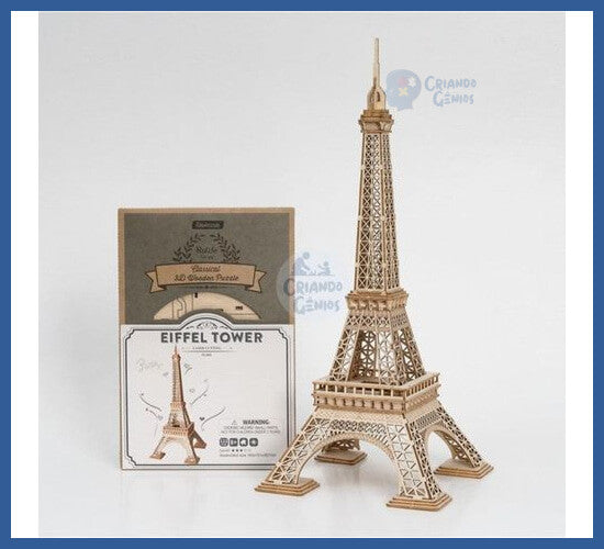 Miniatura Torre Eiffel 3d - Diy 100% Madeira - Torre Eiffel